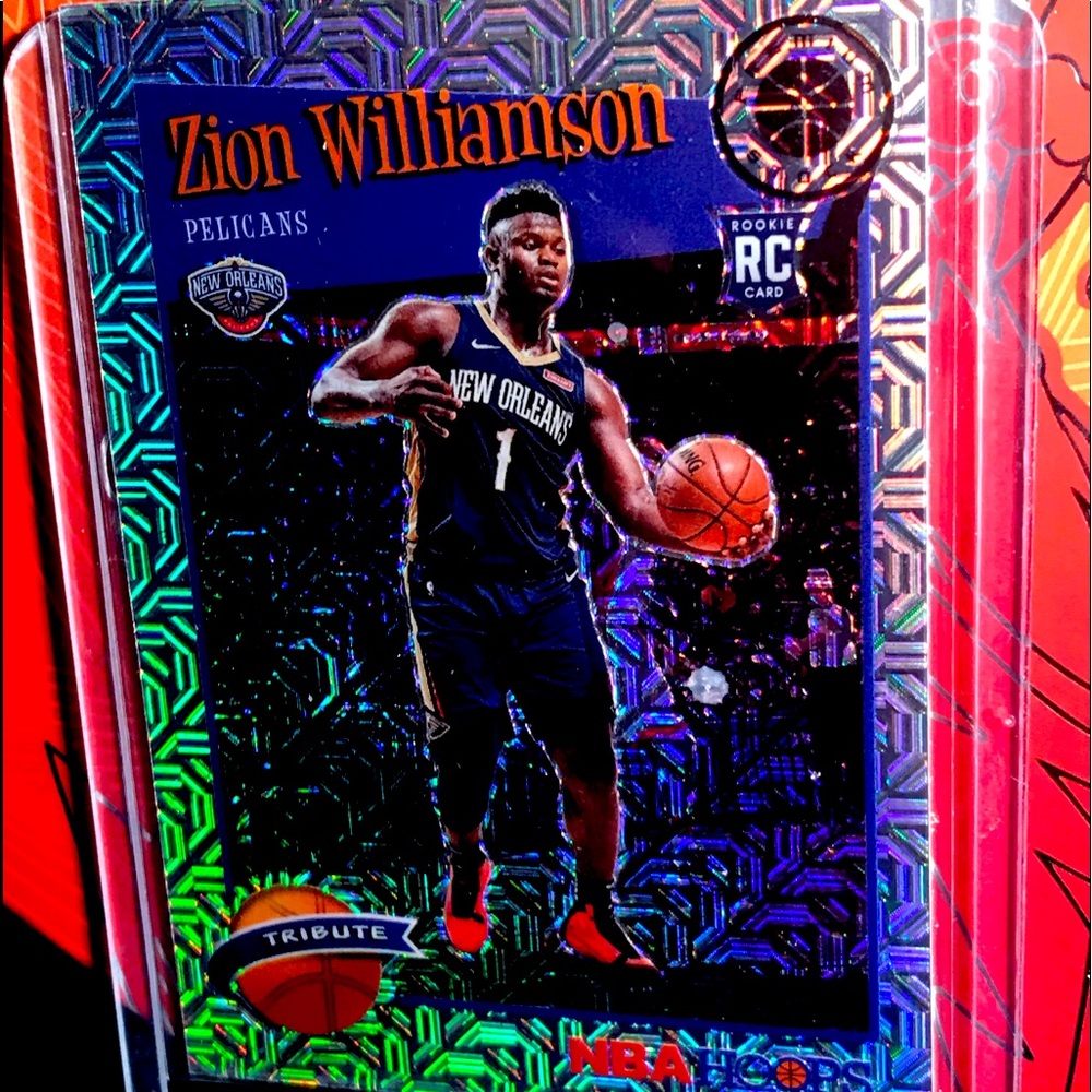 Zion Williamson rookie card Prizm rainbow